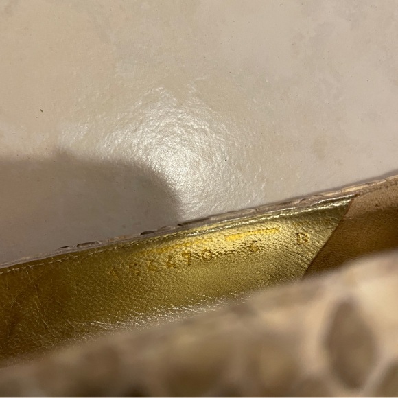 Gucci Gold Snakeskin Heels - Picture 5 of 7